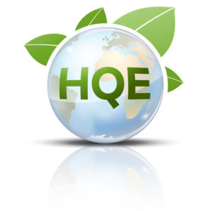 Symbole glossy vectoriel planète Terre HQE